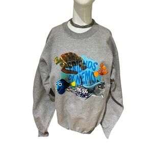 Y2K Walt Disney World Epcot Friends of Nemo Living Seas Graphic Sweatshirt L NWT